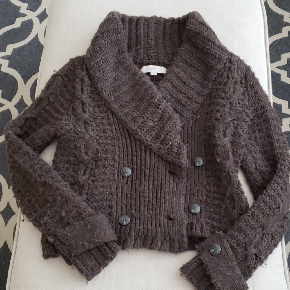 LOFT chunky cable knit sweater